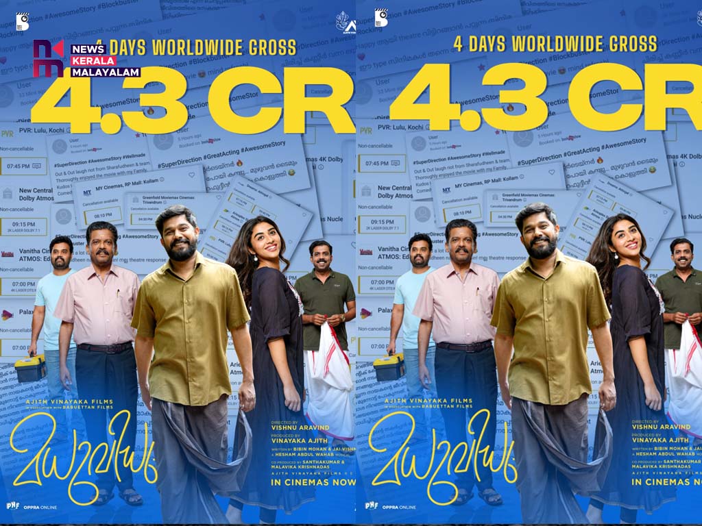 നാല് ദിവസം കൊണ്ട് ആഗോള ബോക്സ്ഓഫീസിൽ നിന്ന് 4.3 കോടി നേടി ഷറഫുദ്ദീൻ ചിത്രം മധുവിധു.