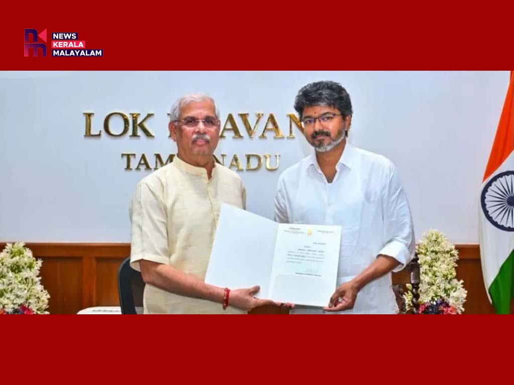 തമിഴ്നാട് മുഖ്യമന്ത്രിയായി വിജയ് സത്യപ്രതിജ്ഞ ചെയ്തു