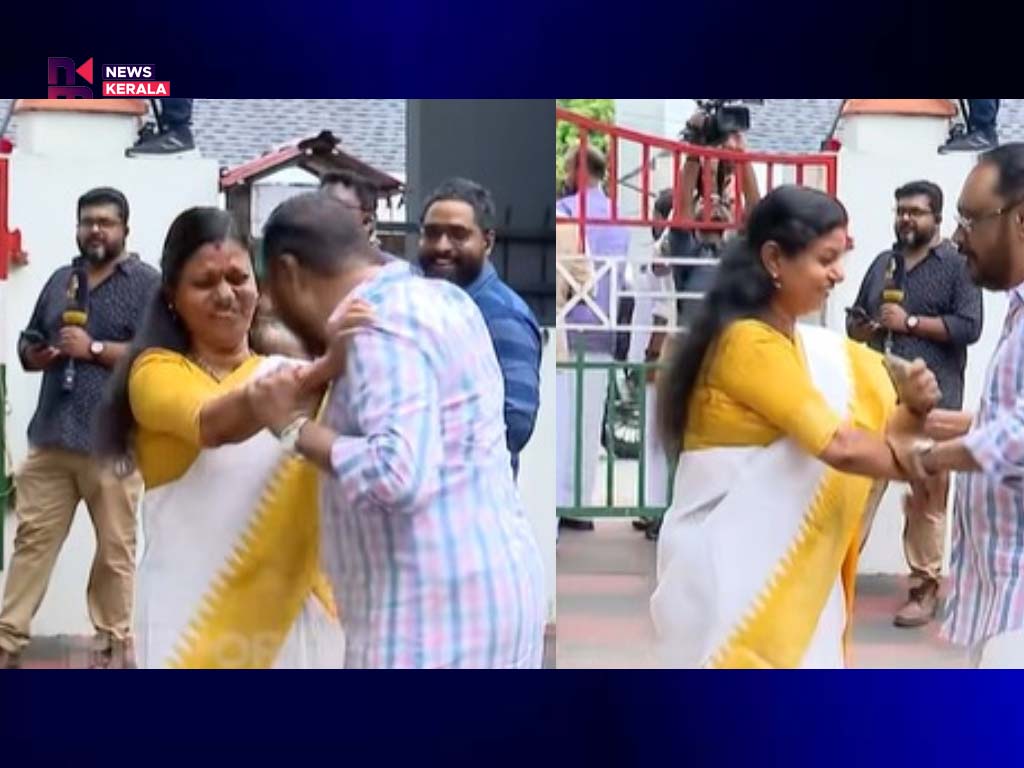 കെട്ടിപിടുത്തം വേണ്ട: ആലിംഗനം ചെയ്യാന്‍ ശ്രമിച്ച ചെറിയാന്‍ ഫിലിപ്പിനെ തട്ടിമാറ്റി ബിന്ദു കൃഷ്ണ