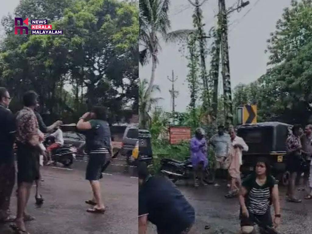 മദ്യലഹരിയിൽ റോഡിൽ യുവതിയുടെ പരാക്രമം